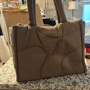 Stylish Taupe Quilted Women's Bag